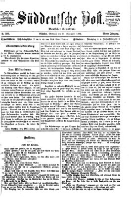 Süddeutsche Post Mittwoch 11. September 1872