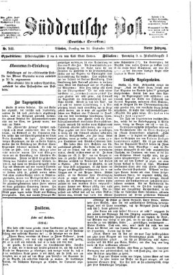 Süddeutsche Post Samstag 14. September 1872