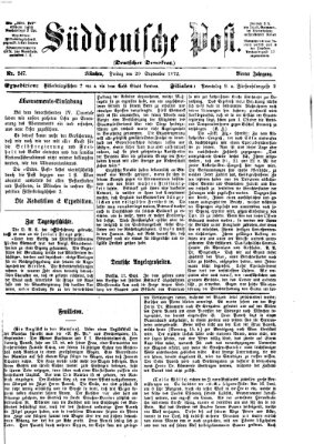 Süddeutsche Post Freitag 20. September 1872