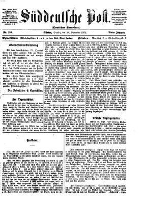 Süddeutsche Post Samstag 28. September 1872