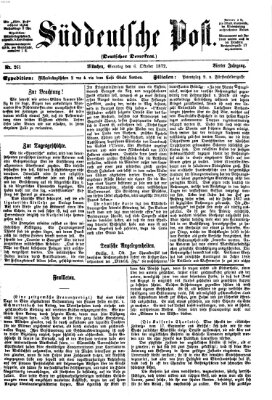 Süddeutsche Post Sonntag 6. Oktober 1872