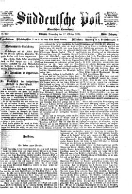 Süddeutsche Post Donnerstag 17. Oktober 1872