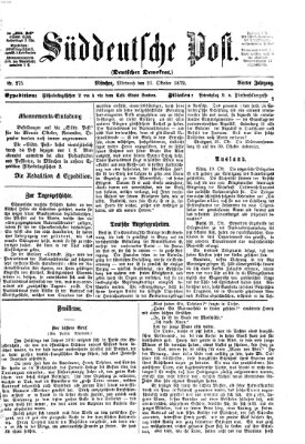 Süddeutsche Post Mittwoch 23. Oktober 1872