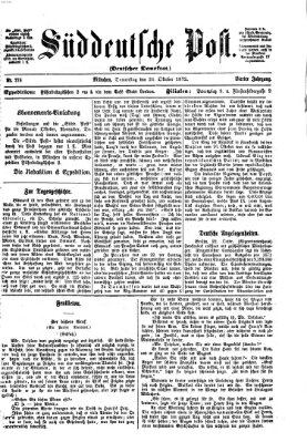 Süddeutsche Post Donnerstag 24. Oktober 1872