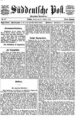 Süddeutsche Post Freitag 25. Oktober 1872