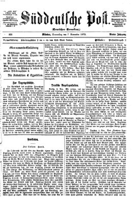 Süddeutsche Post Donnerstag 7. November 1872