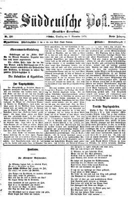 Süddeutsche Post Samstag 9. November 1872