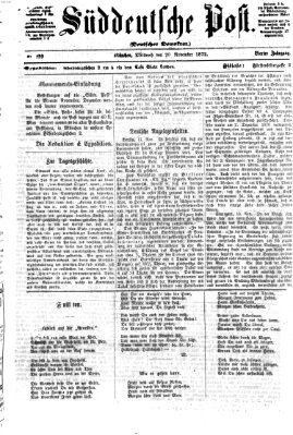 Süddeutsche Post Mittwoch 20. November 1872