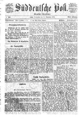 Süddeutsche Post Donnerstag 21. November 1872