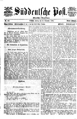 Süddeutsche Post Freitag 22. November 1872