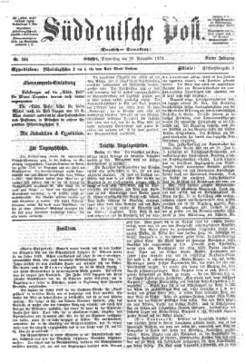 Süddeutsche Post Donnerstag 28. November 1872