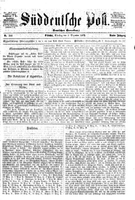 Süddeutsche Post Dienstag 3. Dezember 1872