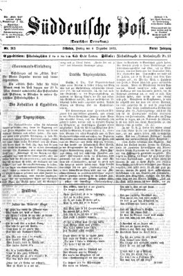 Süddeutsche Post Freitag 6. Dezember 1872