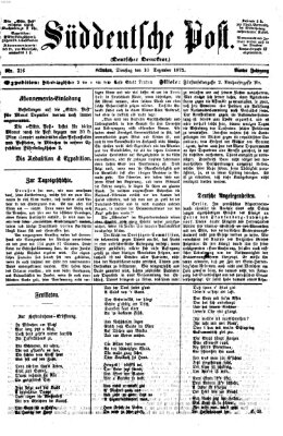 Süddeutsche Post Dienstag 10. Dezember 1872