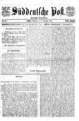 Süddeutsche Post Mittwoch 11. Dezember 1872