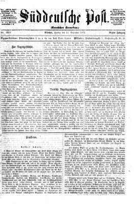 Süddeutsche Post Freitag 13. Dezember 1872