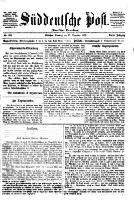 Süddeutsche Post Sonntag 15. Dezember 1872