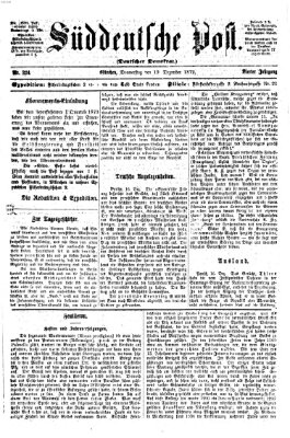 Süddeutsche Post Donnerstag 19. Dezember 1872