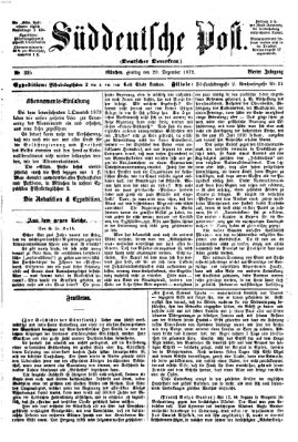 Süddeutsche Post Freitag 20. Dezember 1872