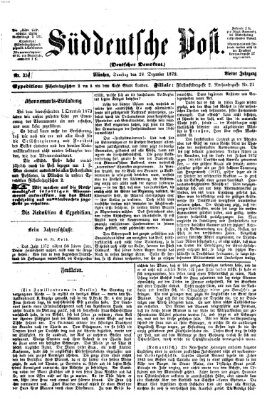 Süddeutsche Post Samstag 28. Dezember 1872