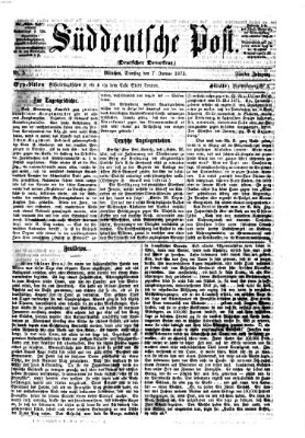 Süddeutsche Post Dienstag 7. Januar 1873