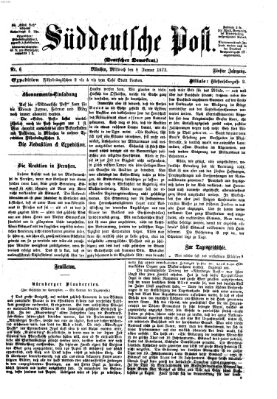 Süddeutsche Post Mittwoch 8. Januar 1873