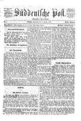 Süddeutsche Post Donnerstag 9. Januar 1873