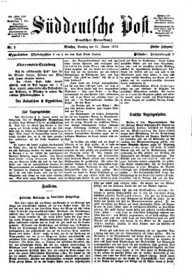 Süddeutsche Post Samstag 11. Januar 1873