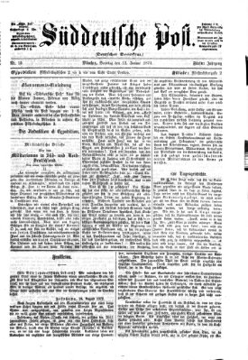 Süddeutsche Post Sonntag 12. Januar 1873