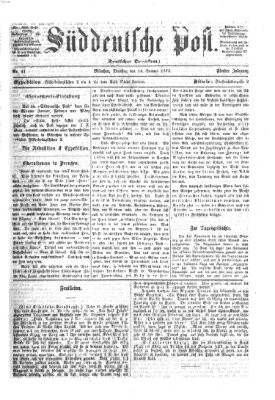 Süddeutsche Post Dienstag 14. Januar 1873