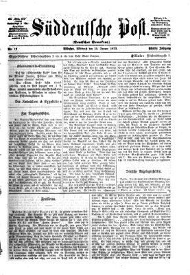 Süddeutsche Post Mittwoch 15. Januar 1873