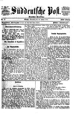 Süddeutsche Post Donnerstag 16. Januar 1873