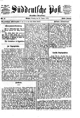 Süddeutsche Post Samstag 25. Januar 1873