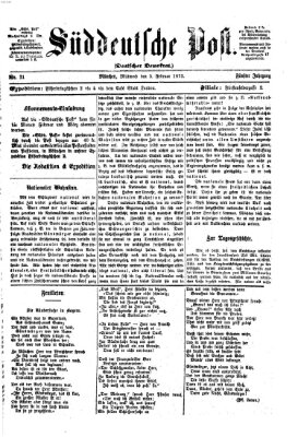 Süddeutsche Post Mittwoch 5. Februar 1873