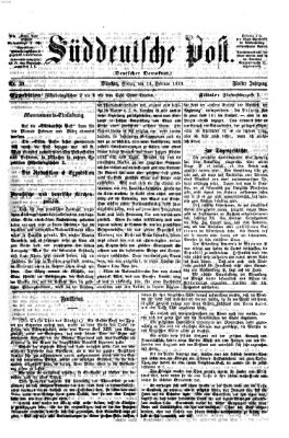 Süddeutsche Post Freitag 14. Februar 1873