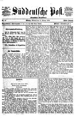 Süddeutsche Post Mittwoch 19. Februar 1873