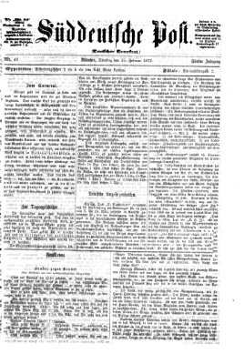 Süddeutsche Post Dienstag 25. Februar 1873