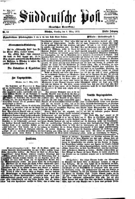 Süddeutsche Post Samstag 8. März 1873