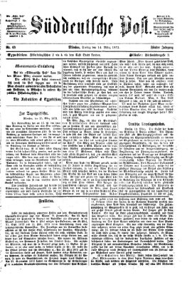 Süddeutsche Post Freitag 14. März 1873