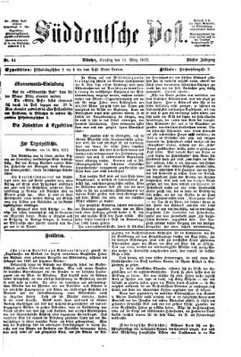 Süddeutsche Post Samstag 15. März 1873