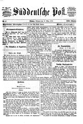 Süddeutsche Post Mittwoch 19. März 1873