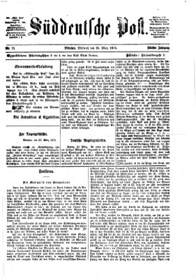 Süddeutsche Post Mittwoch 26. März 1873