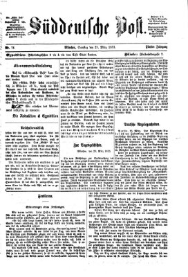 Süddeutsche Post Samstag 29. März 1873