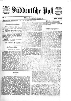 Süddeutsche Post Sonntag 30. März 1873