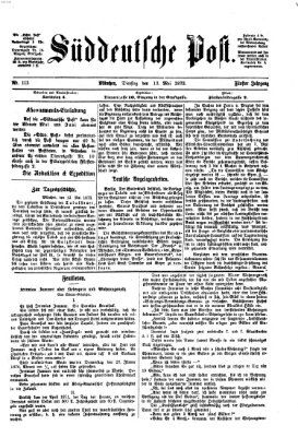 Süddeutsche Post Dienstag 13. Mai 1873