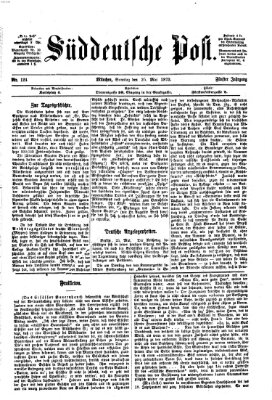 Süddeutsche Post Sonntag 25. Mai 1873