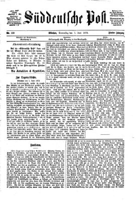 Süddeutsche Post Donnerstag 5. Juni 1873