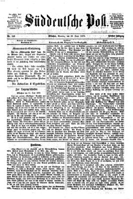 Süddeutsche Post Sonntag 22. Juni 1873