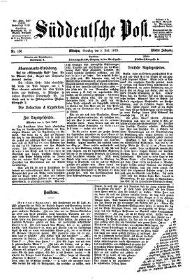 Süddeutsche Post Samstag 5. Juli 1873