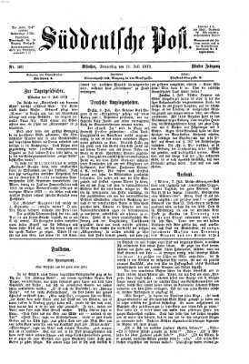 Süddeutsche Post Donnerstag 10. Juli 1873